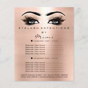 Makeup Artist Beauty Salon Lashes Flyer Roos Gold