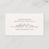 Makeup Artist Beauty Salon Silver Sequin Visitekaartje (Achterkant)