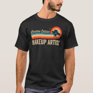 Makeup Artist Birthday Retro Mannen Papa T-shirt
