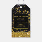 Makeup Artist Black Gold Marble Gift Label Cadeaulabel (Achterkant)