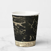 Makeup Artist Black Gold Marble Paper Cup Papieren Bekers (Links)