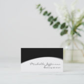 Makeup Artist Black Grey Pattern Visitekaartje (Staand voorkant)