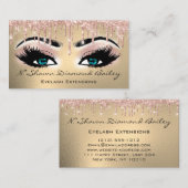 Makeup Artist Blue Eyelash Roos Gold Visitekaartje (Voorkant / Achterkant)