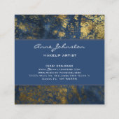 Makeup Artist Blue Marble Vierkante Visitekaartje (Achterkant)