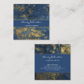 Makeup Artist Blue Marble Vierkante Visitekaartje (Voorkant / Achterkant)