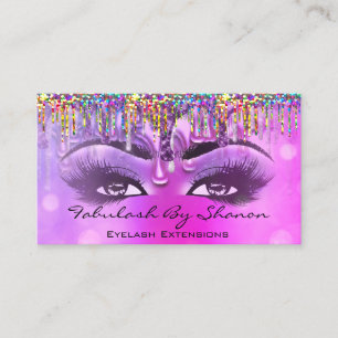 Makeup Artist Brow Eyelash Pink Drivers Holograaf Visitekaartje