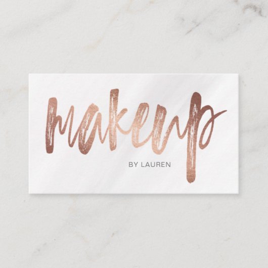 Makeup Artist Brush Typografie | VISITEKAARTJE (Voorkant)