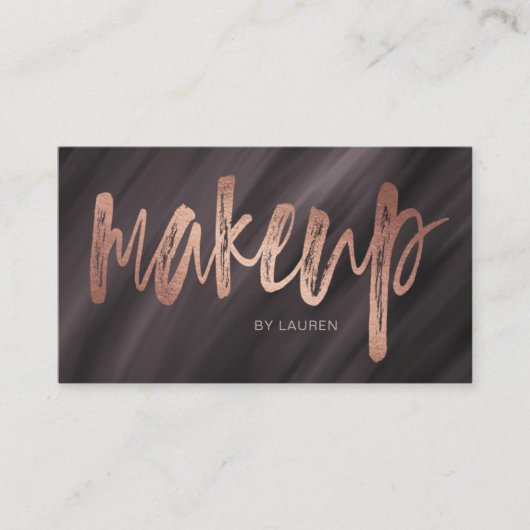 Makeup Artist Brush Typografie | VISITEKAARTJE (Voorkant)