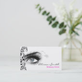 MakeUp artist business card Visitekaartje (Staand voorkant)