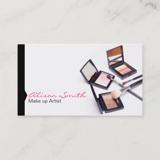Makeup artist business card visitekaartje (Voorkant)