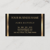 Makeup Artist Cinnamon Red Lips op zwart Visitekaartje (Achterkant)