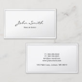 Makeup Artist Classy White Border Make-up Visitekaartje (Voorkant / Achterkant)