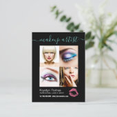Makeup Artist Comp Card Briefkaart (Staand voorkant)