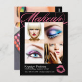 Makeup Artist Comp Card Briefkaart (Voorkant / Achterkant)
