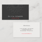 Makeup Artist Cool Faux Emboed Black Visitekaartje (Voorkant / Achterkant)