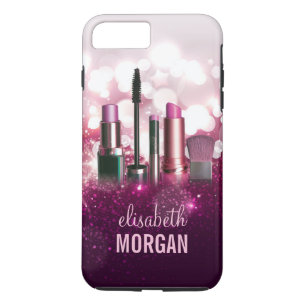 Makeup Artist Cosmetician - Roze Beauty Glitter iPhone 8 Plus / 7 Plus Hoesje