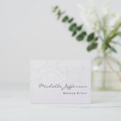 Makeup Artist Damask Pattern Visitekaartje (Staand voorkant)