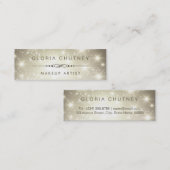 Makeup Artist - Dazzle Sparking Bokeh Glitter Mini Visitekaartje (Voorkant / Achterkant)