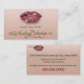 Makeup Artist / Diamonds Sparkle Lips Visitekaartje (Voorkant / Achterkant)