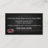 Makeup Artist / Diamonds Sparkle Lips Visitekaartje (Achterkant)