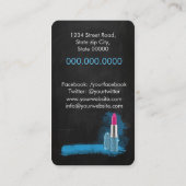 Makeup Artist/Diamonds Sparkle Lipstick Visitekaartje (Achterkant)