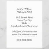 Makeup Artist Discount Offer Flyer (Achterkant)