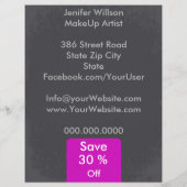 Makeup Artist Discount Offer Flyer (Achterkant)