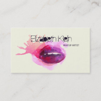 Makeup Artist Edgy Waterverf Lips Visitekaartje