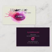 Makeup Artist Edgy Waterverf Lips Visitekaartje (Voorkant / Achterkant)