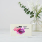 Makeup Artist Edgy Waterverf Lips Visitekaartje (Staand voorkant)