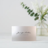 Makeup Artist Elegant Fine Glam Plain Beauty Salon Visitekaartje (Staand voorkant)