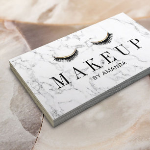Makeup Artist Elegant Marble Beauty Salon Visitekaartje