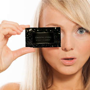 Makeup Artist Event Black Lijst Gold Spark Sepia Visitekaartje