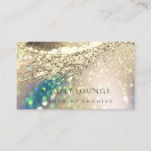 Makeup Artist Event Eyelash Spark Gold Glitter Afsprakenkaartje (Voorkant)