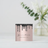 Makeup Artist Event Planner Black Drift Influencer Vierkante Visitekaartje (Staand voorkant)
