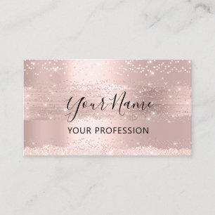 Makeup Artist Event Planner Confetti Pink Rose Visitekaartje