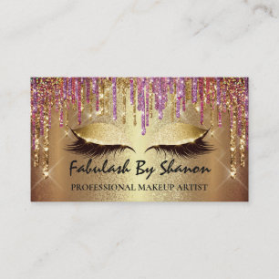 Makeup Artist Event Wedding Planner Eyelash Paars Visitekaartje