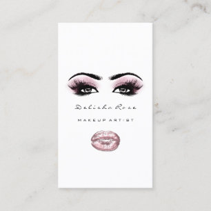 Makeup Artist Eye Lashes Glitter Eyebrows Lip Roze Visitekaartje