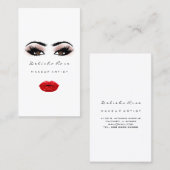 Makeup Artist Eye Lashes Roos Eyebrow Red Lips Visitekaartje (Voorkant / Achterkant)