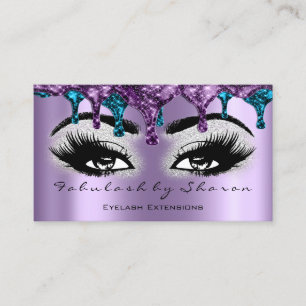 Makeup Artist Eyebrow Eyelash Wax Blue Paars Visitekaartje