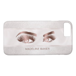 Makeup Artist Eyebrow Eyes Lashes Roos Gold iPhone 8/7 Hoesje