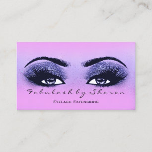 Makeup Artist Eyebrows Lash Pink Blue Navy Visitekaartje