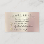 Makeup Artist Eyebrows Lashes Blush Roos Gold Visitekaartje (Achterkant)