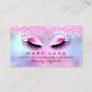 Makeup Artist Eyebrows Lashes Drijft roze Fuchsia Visitekaartje