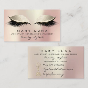 Makeup Artist Eyebrows Lashes Ivory Roos Gold Visitekaartje