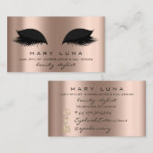 Makeup Artist Eyebrows Lashes Roos Gold Black Visitekaartje (Voorkant / Achterkant)