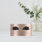 Makeup Artist Eyebrows Lashes Roos Gold Black Visitekaartje (Staand voorkant)