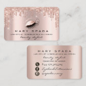 Makeup Artist Eyebrows Lashes Roze Roze Brows Visitekaartje (Voorkant / Achterkant)