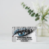 Makeup Artist Eyebrows Lashes Silver Drivers Visitekaartje (Staand voorkant)