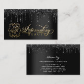 Makeup Artist Eyelash Black Drift Aangepaste Logo  Visitekaartje (Voorkant / Achterkant)